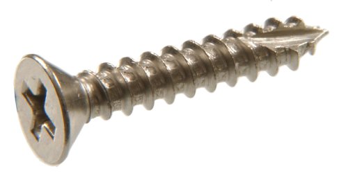 Tornillos para madera Hillman 45451 de 9 pulgadas por 2 pulgadas, cabeza plana Phillips, acabado níquel satinado, paquete con 15 piezas