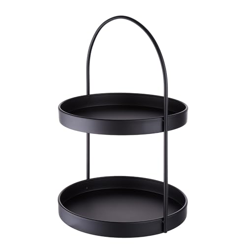 BUTLERS Etagere 2-stufig 35cm aus Metall -Sideline- Serviergestell mit 2 Etagen | Servierständer für Brot Obst Käse Kuchen Muffins | Dekoteller Etagenständer für Tisch- & Party Deko