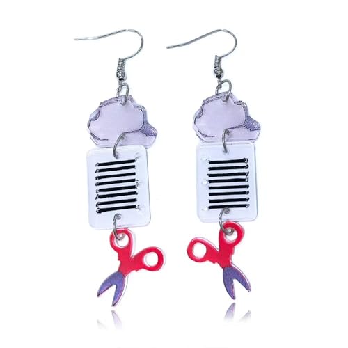 twinkle eye Teacher Earrings for Women Fun Novelty Rock Paper Scissors Dangle Earrings Last Day of School Teacher Jewelry Alloy