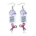 twinkle eye Teacher Earrings for Women Fun Novelty Rock Paper Scissors Dangle Earrings Last Day of School Teacher Jewelry Alloy