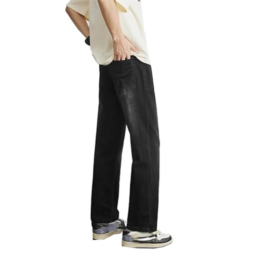 Men's Jeans Spring Autumn American Gray Cropped Straight Denim Long Pants for Men4