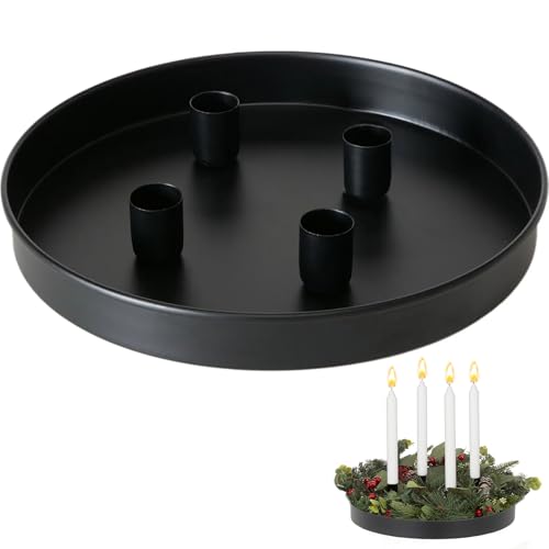 Spetsbst Kerzenhalter Magnetisch 23cm Metall Adventskranz Tablett mit 4...