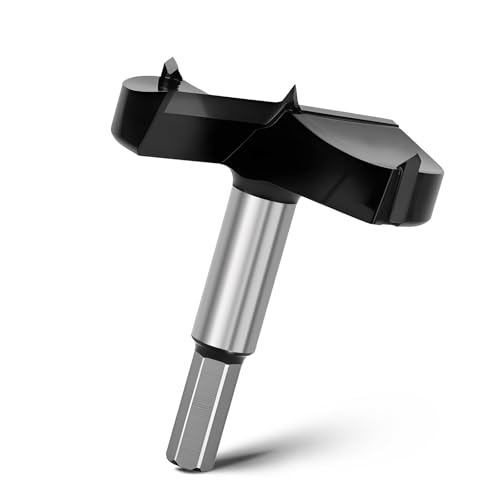 Broca Forstner de 80 mm para madera de 93 de longitud con vástago hexagonal para agujeros profundos