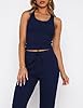 BONITEE Pajamas Set for Women Cropped Tank Top Cas... #1