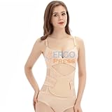 Cinta Abdominal Discreta Com Hastes Modeladoras Para Redução de Medidas da Cintura e Alívio das Dores na Coluna - Ergo Premium (Bege, P)