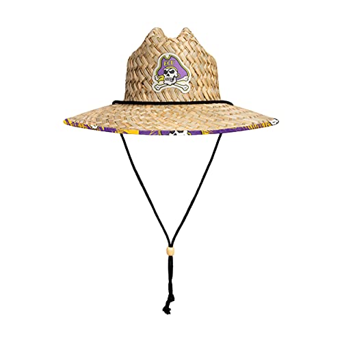 Image of FOCO Men's NCAA College Team Logo Floral Straw Sun Hat