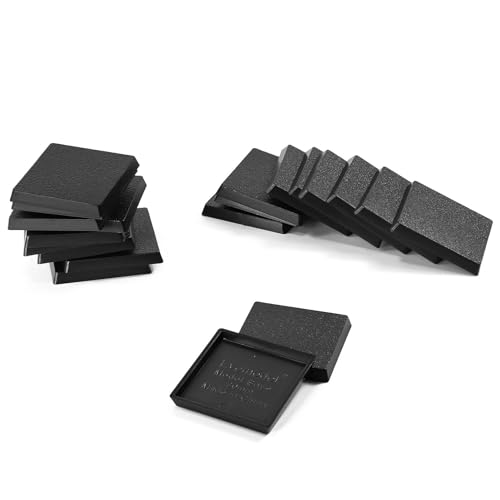 Evemodel Quadratisch Base Modell Modelbau Kunststoff Basis für Figuren oder Miniaturen für War Games Tisch Dekoration (10 Stück 40mm)