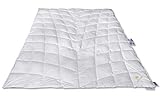 SCHLAFKÖNIG Sommer Daunendecke 155x220 extra leicht,, hochwertige Sommerbettdecke die Sich Ihrem Körper anpasst! Besonders bauschige 1A Daunen Qualität Klasse 1 - Made in Germany