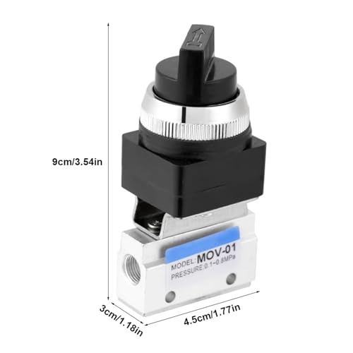 Distributeur pneumatique MOV-01 G1/8 pour commande manuelle de vérin