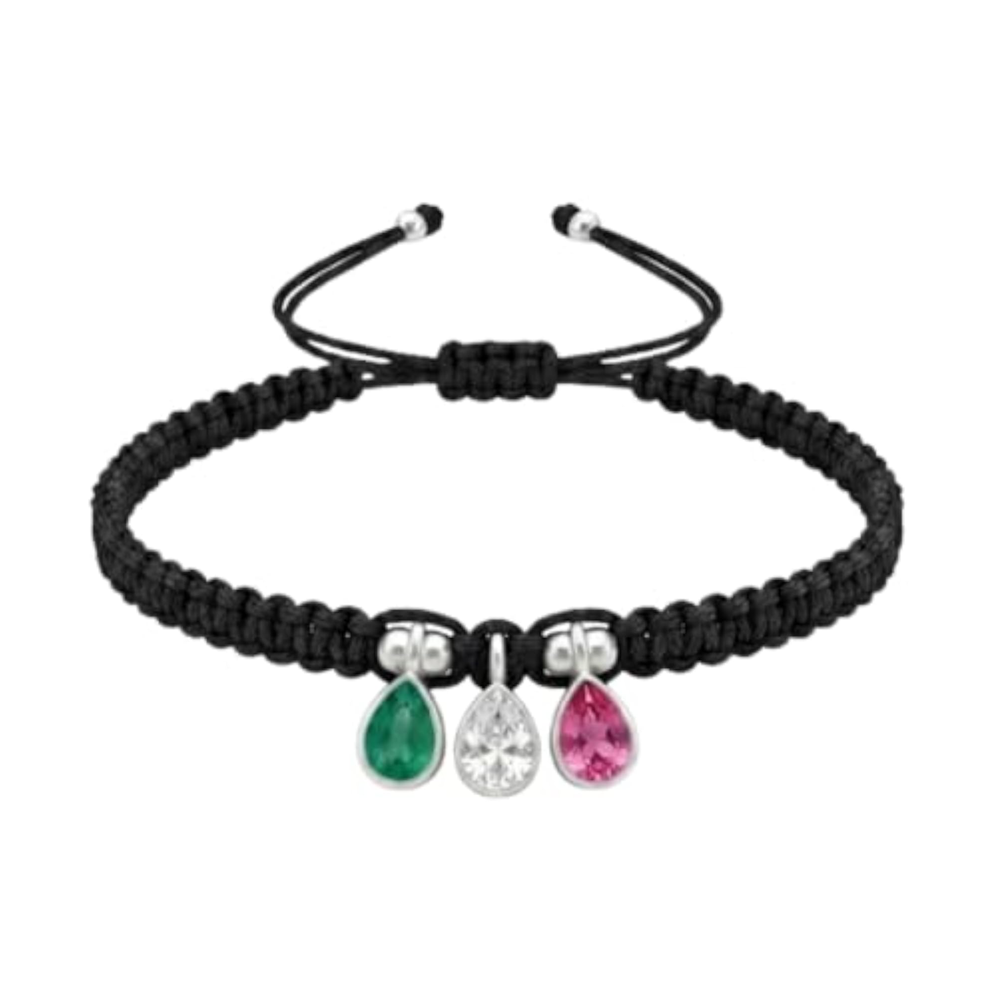 Women's 925 Sterling Silver Trinity Zircon Anklet, Adjustable