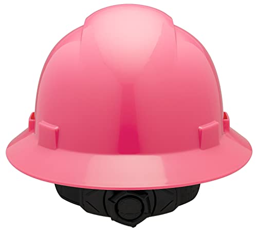 Full Brim Vented Pink Hard Hat Construction Osha Safety Helmet 6 Point Ratcheting System | Meets Ansi Z89.1 | Personal Protective Equipment Carbon Fiber Design Hard Hat #TOP3