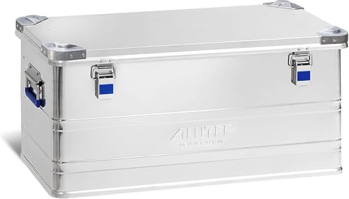 ALUTEC Aluminiumbox INDUSTRY 92 (Inhalt 92 l, Innenmaße (LxBxH) 750 X 350 X 350 mm, staub-/spritzwassergeschützt, Werkzeugbox, Aufbewahrungskiste, Gewicht 5,82 kg) 13092