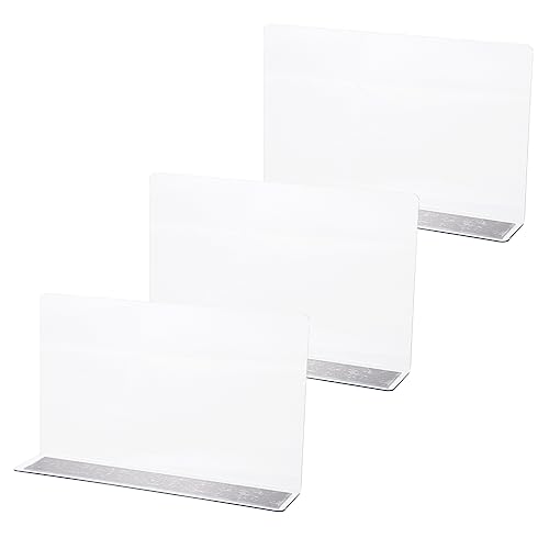 Mobestech 3 Piezas Separadores de Estantes de PVC Magnéticos para Supermercados Juego de Divisores Ligeros y Resistentes Organización para Almacenamiento Tiendas y Supermercados