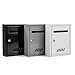 Wxqbjtam Wall Mounted Mailbox with Lock And Two Keys for Secure Mail Collection, Black