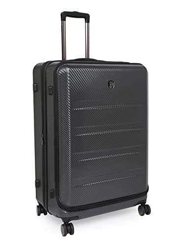 Heys Ez Access 2.0 Range Charcoal Color Hard Large Luggage, Silver, 28", Ez Access #TOP1