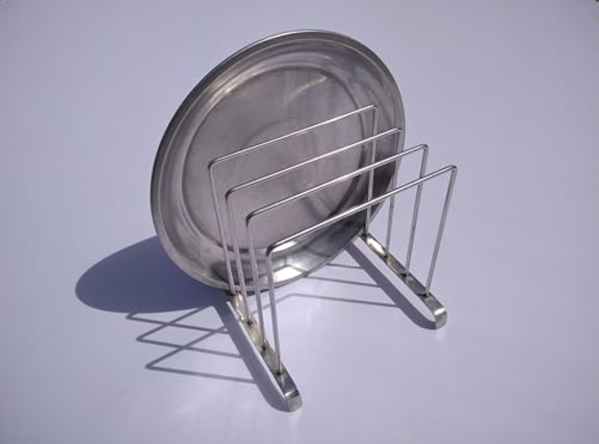 Stainless Steel Plate Stand Organizer, Kitchen Dish Holder