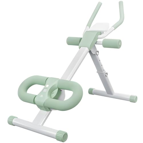 Entrenador abdominal plegable con pantalla, equipo de entrenamiento central ajustable para gimnasio en casa, fortalece los músculos del estómago