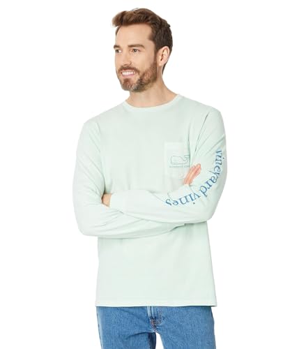 (取寄) ヴィンヤードヴァインズ メンズ ポンド パック ロング スリーブ ポケット ティー Vineyard Vines men Pond Puck Long Sleeve Pocket Tee White Cap vineyard vines Men's Garment-Dyed Vintage Whale Long-Sleeve Pocket