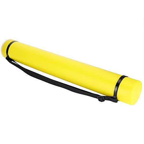Drawing Storage Tube Extendable Thickened Teles Collection P Drafting Case Round Cover with Opening to Your Stored It the This Enhances over of (Yellow)
