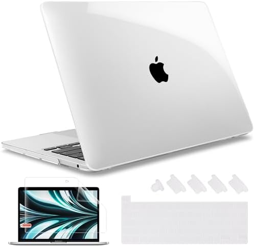 May Chen Compatible with MacBook Pro 13 inch Case 2022 2021 2020 Release Model A2338 M2 M1 A2251 A2289, Plastic Hard Shell Case with Keyboard Cover for MacBook Pro 13 Touch Bar Fits Touch ID, Clear