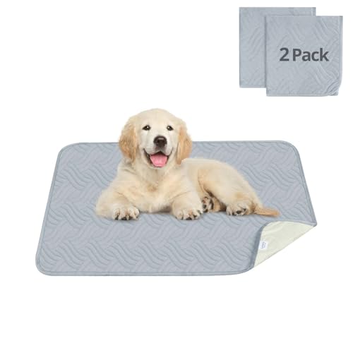 Luvore Tappetini Lavabili per Cani, 2 Pezzi, Tappeti per Addestramento per Cani Riutilizzabili, A prova di perdite, antiscivolo 70x100cm