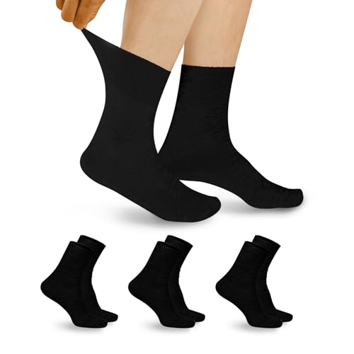 Aomig Calcetines Diabeticos Hombre y Mujer, 3 Pares Calcetines sin Costuras, Calcetines sin Goma, Calcetines Finos Hombre Calcetines de Verano Hombre Calcetines Algodon