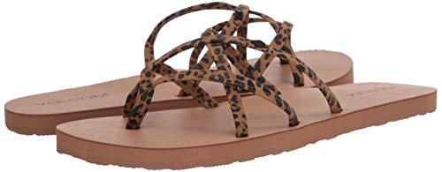 Volcom Women's Criss Cross Strap Sandal Water Shoe, Cheetah,9 #TOP6