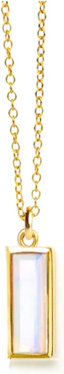 Adira Series Vertical Pendant Gemstone Bar Necklace, Personalized with Name or Birthdate, Custom Birthstone Necklace