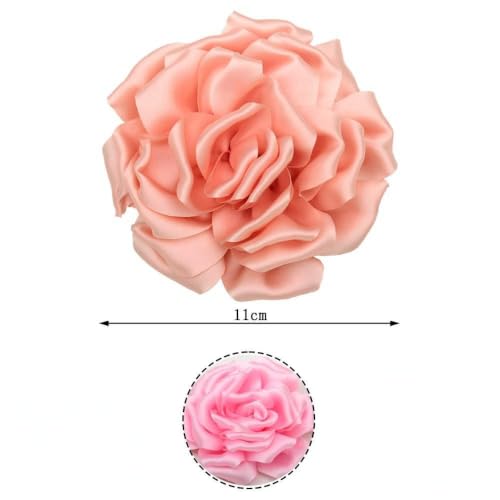 Image of Rose Brooch and Pin for Women Elegant Delicate Flower Pin Shawl Clip Duck Beak Clip for Women's Dress Banquet Party Jewelry Gift