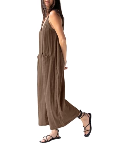 HOTIAN Womens Jumpsuits Overalls Summer V Neck...