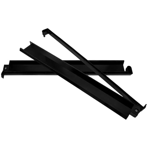 Règle de mahjong transparente 18 pouces avec supports et poussoirs noirs robustes