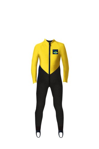 Aeroskin Kids Full Body Suit (Black/Yellow, Kids-4)