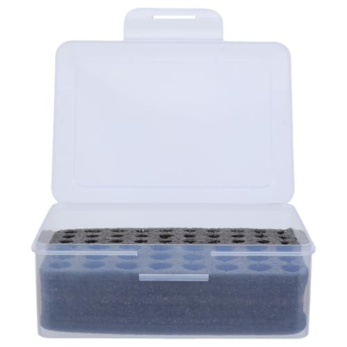 BELLIFFY Caja de almacenamiento de batería para pilas AA y Aaa a prueba de polvo con múltiples compartimentos, soporte de espuma y tapa transparente, portátil para casa, oficina, viajes