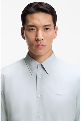 BOSS Hommes Relegant 6 Chemise Regular en Popeline de Coton