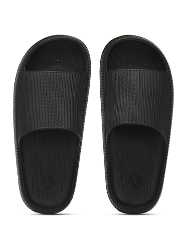 Image of Aqualite NEO-354 Women's Slides Slippers | Slip-On Comfort Flat Base Flipflop Anti-Skid, Lightweight & Easy to Wear | Casual Home & Outdoor Sandals for Women