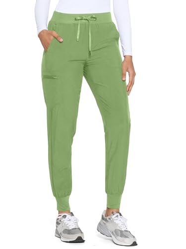 Image of COZYFIT Womens Scrub Pants - Soft Stretch Yoga Style with 5 Pockets, Slim Fit Jogger Scrubs Pants for Women