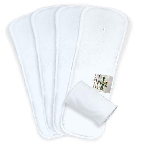 Image of Bumpers Baby Insert Pad | Soft, Washable & Super Absorbent | Leakproof, Eco-Friendly, Comfortable & Safe for Babies | Ideal for Day and Night Use (Pack of 4)