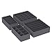 SONGMICS Aufbewahrungsboxen für Unterwäsche, Schubladen-Organizer, Ordnungssystem für Kleiderschrank, faltbar, für BHS, Unterwäsche, Socken, Krawatten, Faltbox, Stoffbox, 4er Set,grau RUS04GY