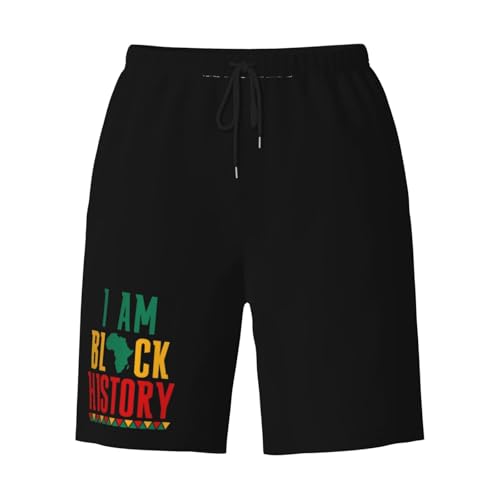 I Am Black History Men's Quick-Dry Board Shorts 7" - Swim Trunks Summer Hawaii Beach3