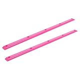 Gogogmee Protectores de Rieles para Patineta 2 Piezas Abs Color Rosa, Costillas de Longboard Resistentes Adultos, Protección contra Impactos para Skateboarding al Aire Libre