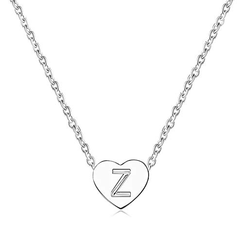 Collier ras du cou en argent avec lettre initiale pour femme de A à Z par MiniJewelry