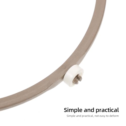 DIKACA Drehtellerring für Mikrowelle 198cm Mikrowellenbeständiger Ersatzring mit Stützringrolle Kompatibel für Runde Glas Drehteller Gleichmäßige Rotation für