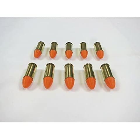 Rogers Shooting School 9mm Dummy Bullet 10 Pack, Orange Cover