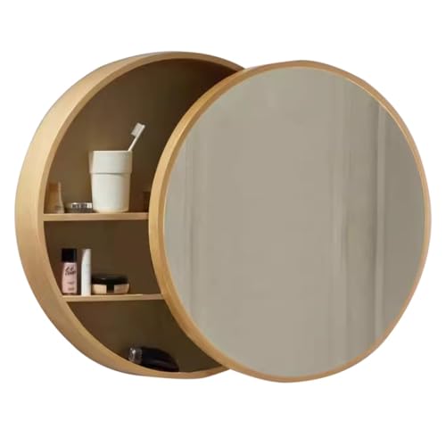 Armario de baño con Espejo de 50 cm, de Madera, Deslizante, para Colgar en la Pared, para artículos de tocador, Ahorra Espacio.