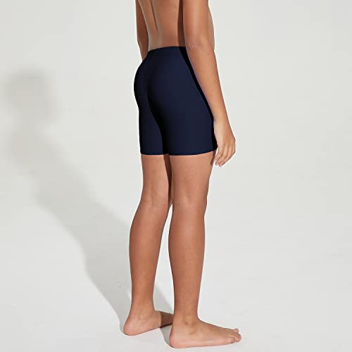 Devoropa Youth Boys Swim Shorts Square Leg Swimsuit Nylon Swimming Boxer Brief Upf 50+ Navy L #TOP3