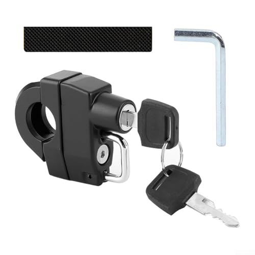 Candado para casco con llaves para motocicletas y scooters, para manillares de 2, 2, 2, 8 cm de diámetro, incluye herramienta de instalación y diseño de seguridad antipalanca
