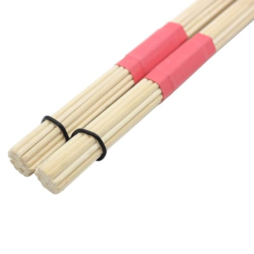 UPKOCH 2Pcs Baquetas y Escobillas para batería, accesorios ligeros y duraderos para música jazz y orquestal, color rojo miniatura 1