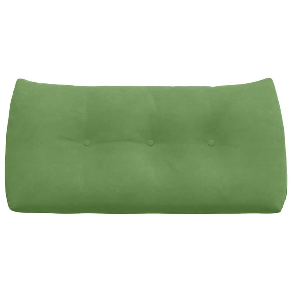 Rückenkissen 100 x 24 x 50 cm, Samt Lesekissen für Sofa und Bett, Hellgrün, Ergonomisches Stützkissen mit Seitentasche und waschbarem Bezug, Dekokissen für Wohnzimmer