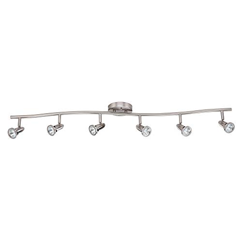 Luminance Sunset Track Fixture  Contemporary Home Décor for Kitchen, Living Room, Office, 44 Inch, Bright Satin Nickel