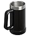 STANLEY Stay-Chill Beer Stein 24 oz | Heavy Duty Big Grip Handle | Beer Tumbler Drink Cup, Holds 2 Cans | Insulated Stainless Steel Party Mug | BPA-Free | Hammertone Black